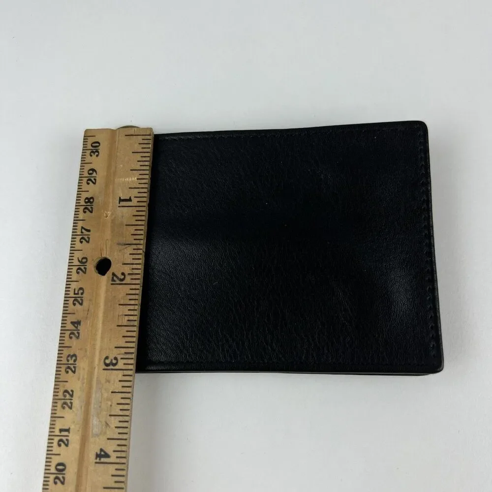 Belton DO50 Black Symphony Leather Men's Flip Money Clip 6 Slot Bifold Wallet